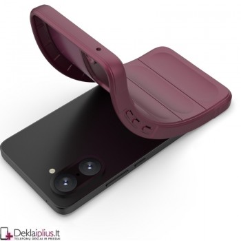 Magic Shield guminis dėklas su kameros apsauga - bordo spalvos (Oneplus Nord Ce5)